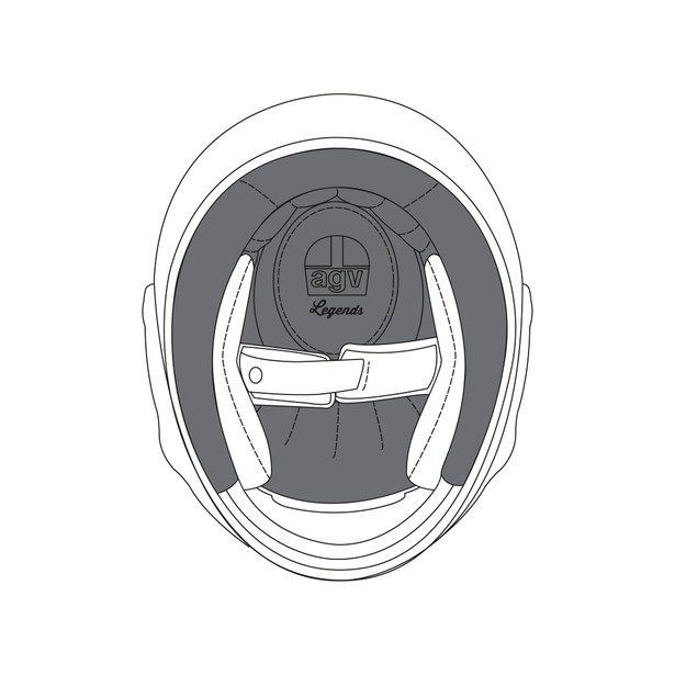 AGV CROWN PAD X3000 ASIAN FIT (S) - PREMIUM BLACK | AGV